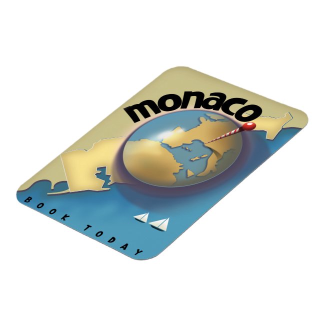 Íman Poster de viagens Mônaco (Left Side)