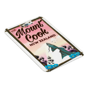 Íman Poster de viagens Monte Cook Nova Zelândia