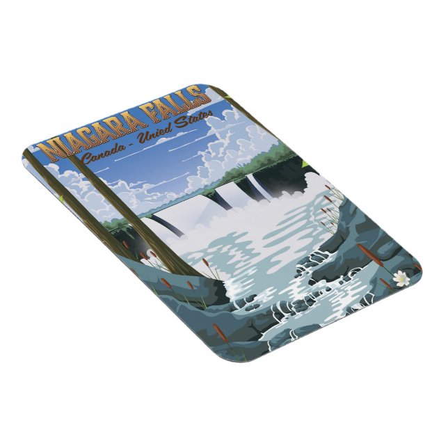 Íman Poster de viagens Niagara Falls (Lado Direito)