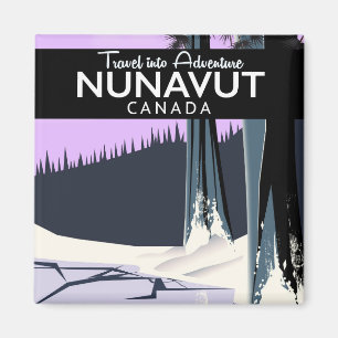 Íman Poster de viagens Nunavut Canada