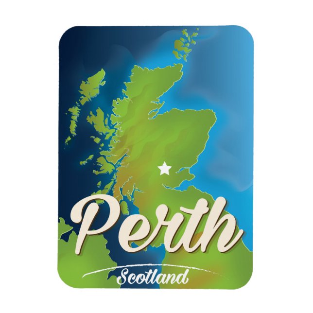 Íman Poster de viagens Perth Scotland (Vertical)