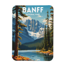 Poster de viagens tradicional do Banff National Pa