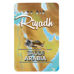 Íman poster de viagens vintage da Arábia Saudita de Ri