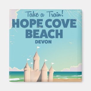 Íman poster de Viagens vintage da Praia da Esperança