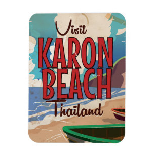 Íman poster de viagens vintage de Karon Beach