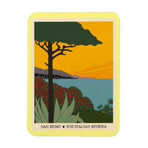 Íman Poster de Viagens vintage de San Remo