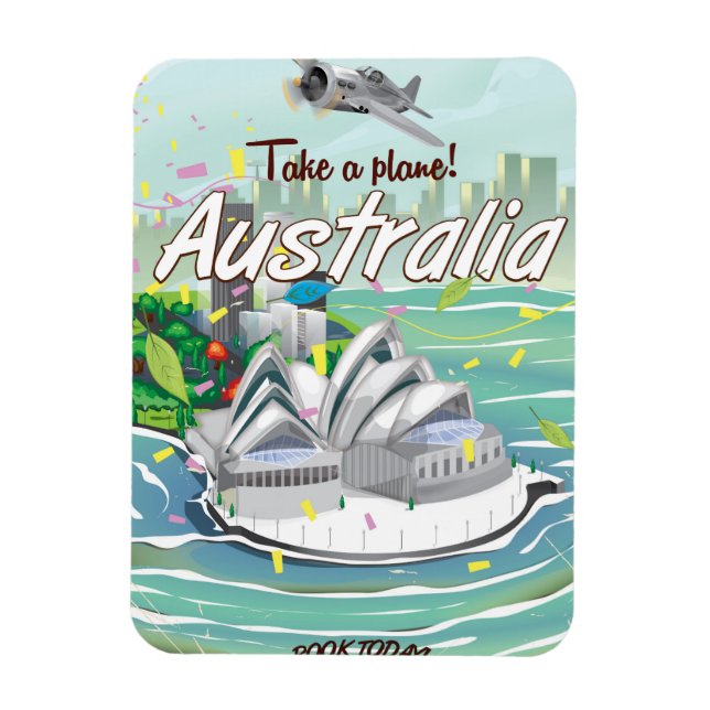 Íman Poster de viagens vintage de Sydney (Vertical)