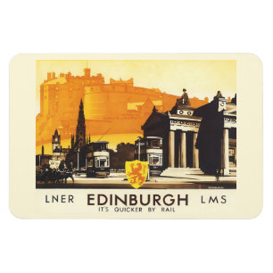 Íman Poster de Viagens vintage fina LNER do Edimburgo