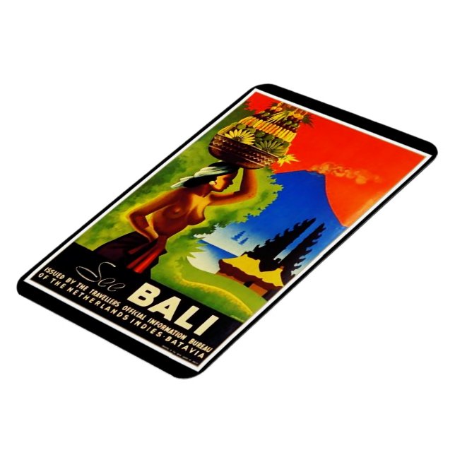 Íman Poster de viagens Vintage Indonesia Bali (Left Side)