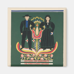 Íman Poster De viagens vintage Para Lancaster County, P