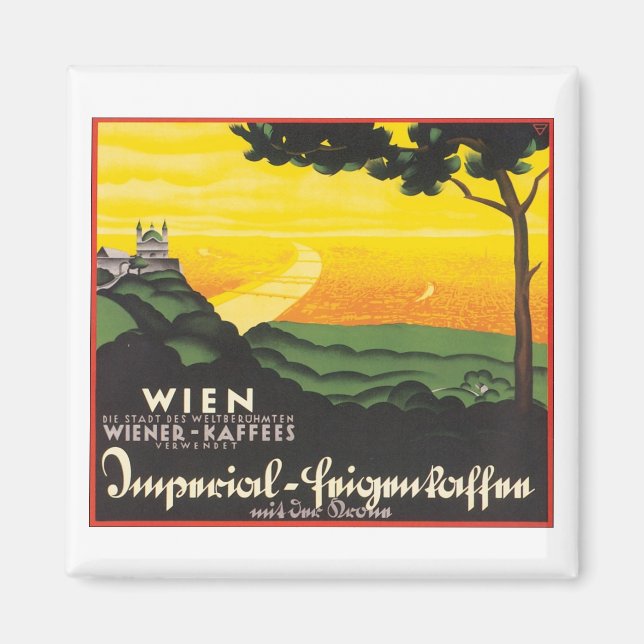 Íman Poster de viagens Wien (Frente)