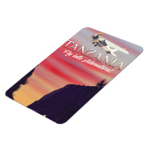Íman poster de voo da Tanzânia