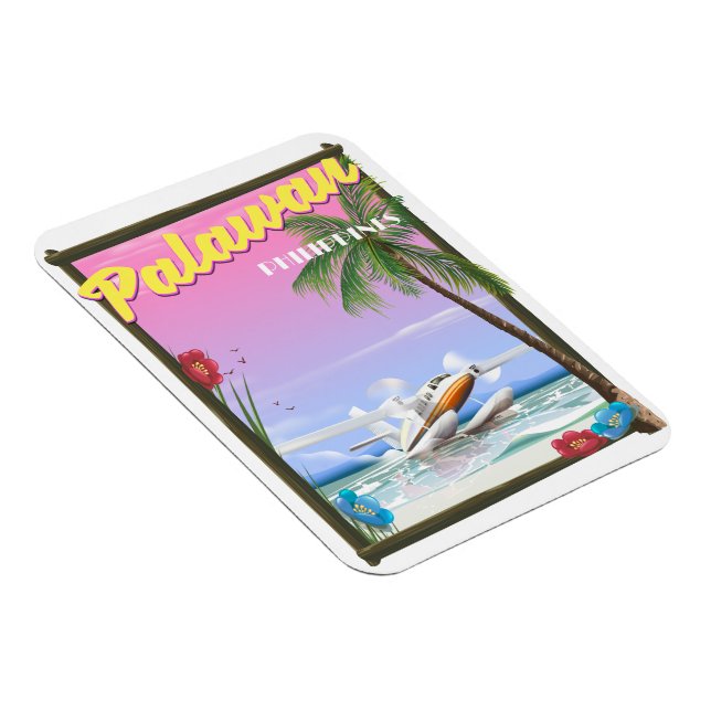 Íman Poster de voo das Filipinas Palawan (Lado Direito)