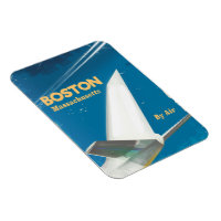 Poster de voo vintage de Boston Massachusetts