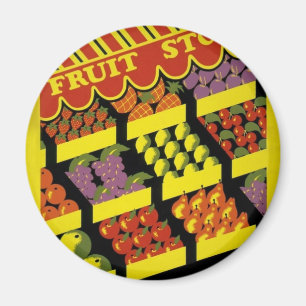 Íman Poster de WPA da loja da fruta -