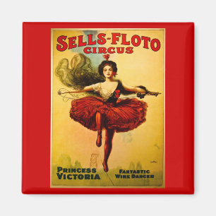 Íman Poster do circo das Vendas-Floto do vintage