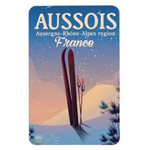 Íman Poster do esqui de Aussois Auvergne-Rhône-Alpes