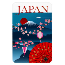 Íman Poster do Japão Monte Fuji Viagens vintage