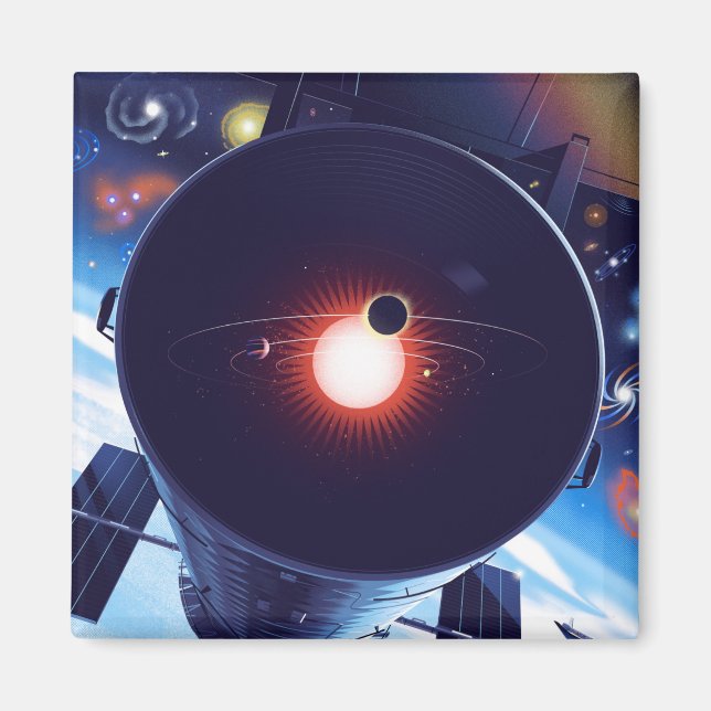 Íman Poster do telescópio espacial Hubble. (Frente)