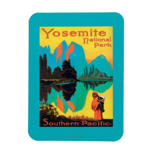 Íman Poster do turista - parque nacional de Yosemite,