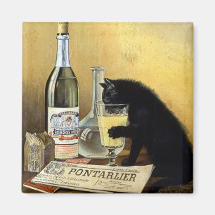 Íman Poster francês retrô "absinho burguês"