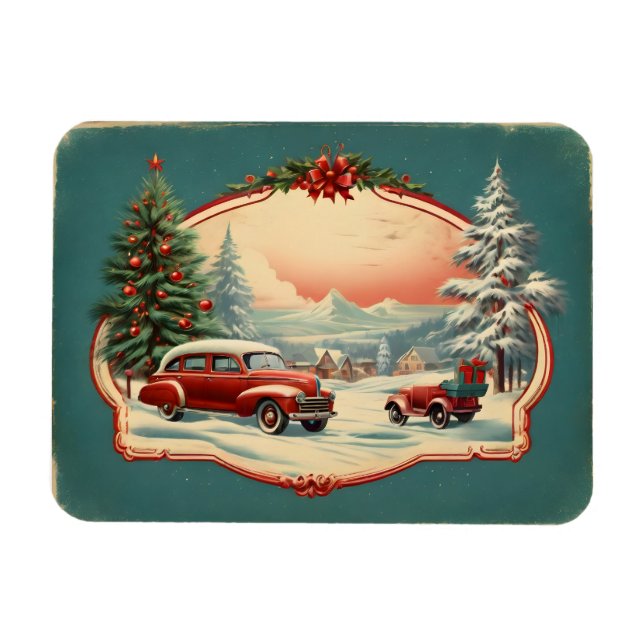 Íman poster natal vintage (Horizontal)