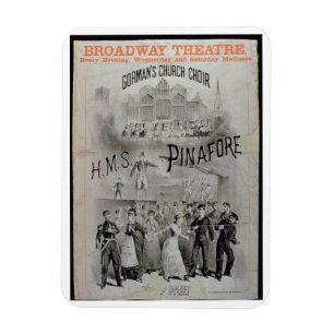 Íman Poster para do "o Pinafore HMS", executado pelo C