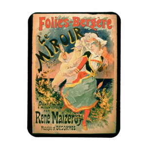 Íman Poster para "Le Miroir" no Folies-Bergere, um pa