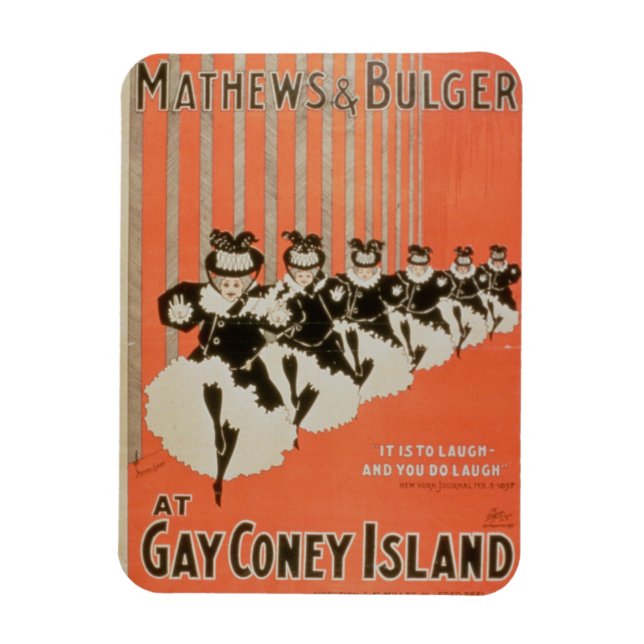 Íman Poster para 'Mathews & Bulger' em Gay Coney Island (Vertical)