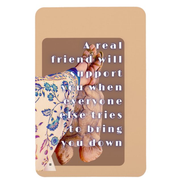 Íman Poster REAL AMIZADE Lady e sua Tortoise (Vertical)