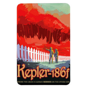 Íman Poster SciFi da NASA Future Viagem - Kepler 186f