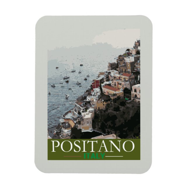 Íman Poster turístico de Positano (Vertical)