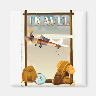 Íman Poster Viagens vintage