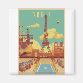 Íman Poster vintage de Paris