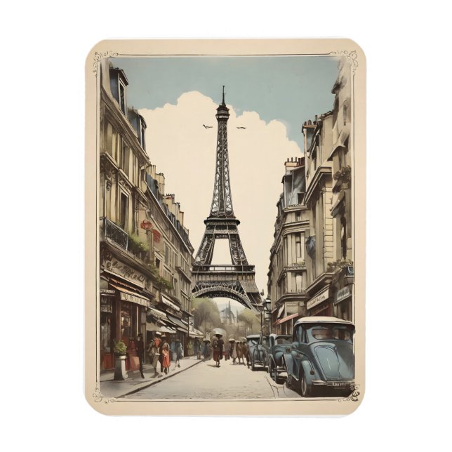 Íman Poster vintage de Paris (Vertical)