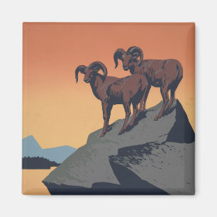 Íman Poster vintage Promovendo Viagem Para Parques Naci