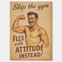 Pôster Vintage Pule a Academia | Humor Fitness Ret