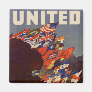 Íman Poster vintage WWII