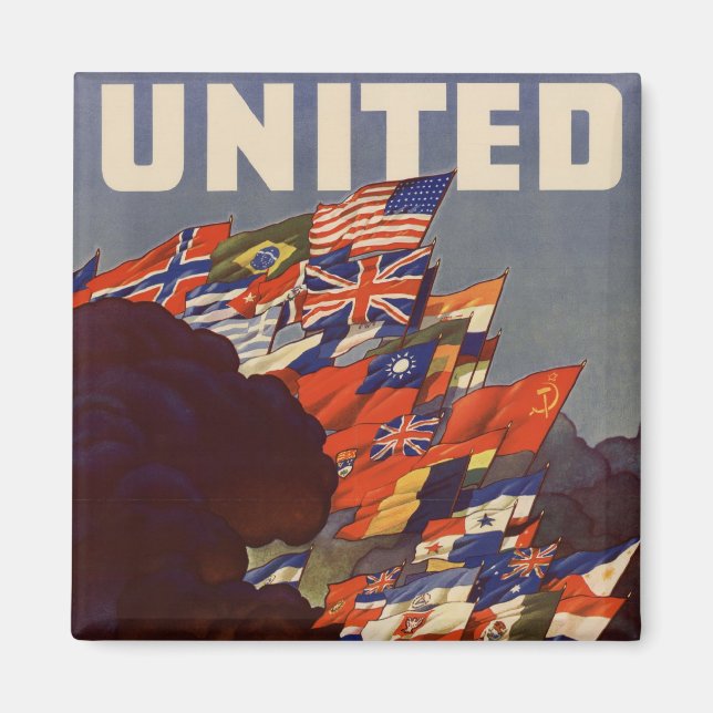 Íman Poster vintage WWII (Frente)