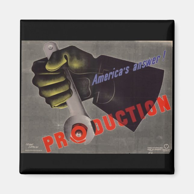 Íman Poster vintage WWII (Frente)