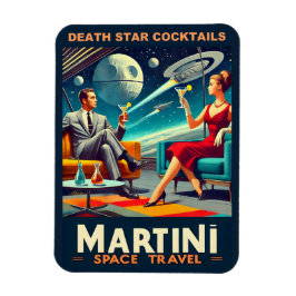 Íman Posteres de viagens Espaciais Martini Coquetéis da