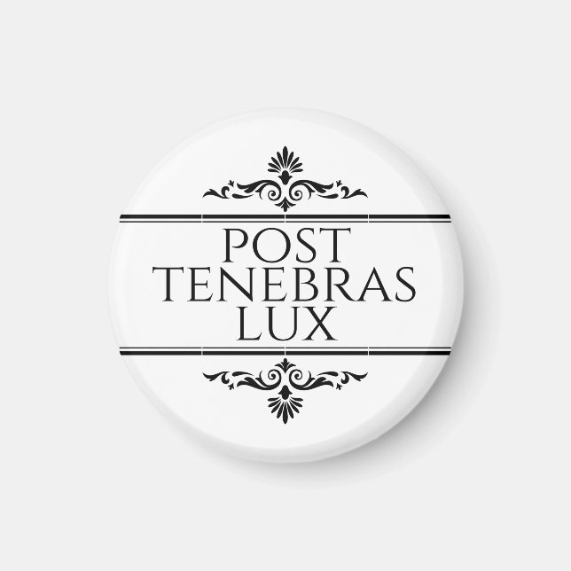 Íman Posto Tenebras Lux (Frente)