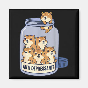 Íman Pote Antidepressivo de Toupeira Engraçado para Men