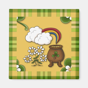 Íman Pote da imã de geladeira de St Patrick da xadrez