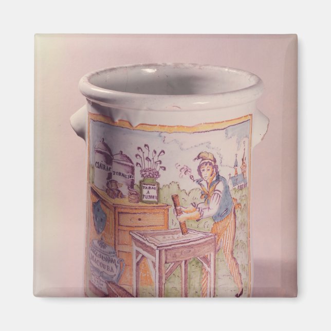 Íman Pote de cigarro que representa um tobacconista (Frente)