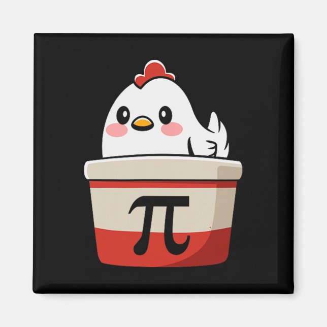 Íman Pote de frango Torta Engraçada Matemática Pover Pu (Frente)