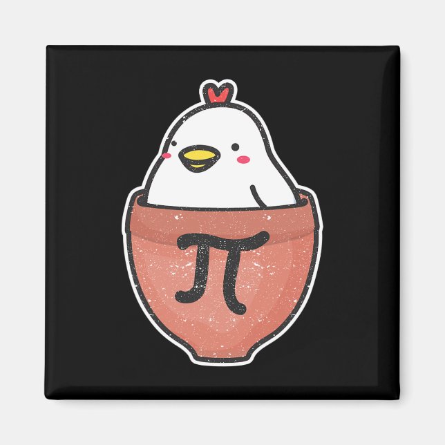 Íman Pote De Galinha Pi Dia Engraçado Professor De Mate (Frente)