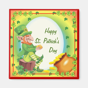Íman Pote Irlandês Leprechaun do Dourado