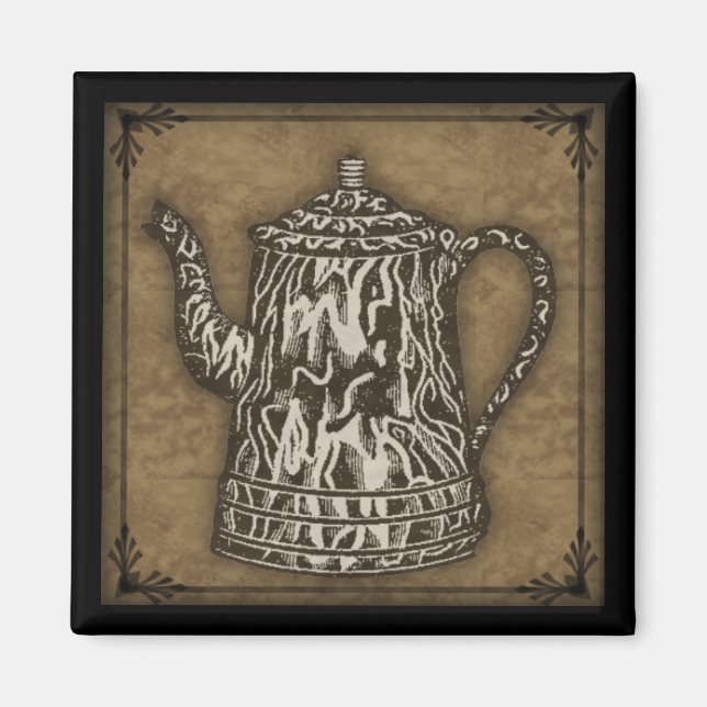 Íman Pote Primitivo De Café. (Frente)