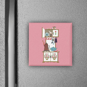 Íman Pote retro antigo do café do fogão de cozinha do